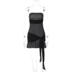Damen Figurnahes Polka-Dot Kleid mit verspieltem Wickel-Design R&B