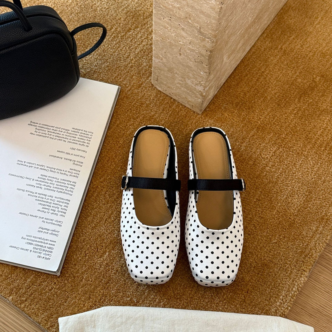 Damen Komfortable Clogs mit modischem Punktenmuster und verstellbarem Riemen R&B