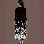 Damen Maxikleid mit floralen Mustern und praktischen Taschen