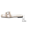 Damen Elegante und stilvolle Slides mit modischem Schnallen-Detail R&B
