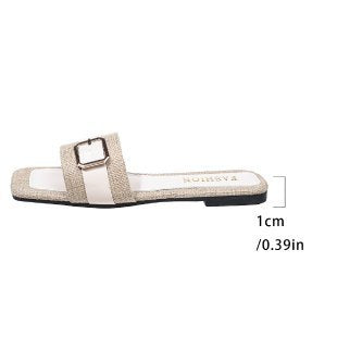 Damen Elegante und stilvolle Slides mit modischem Schnallen-Detail R&B