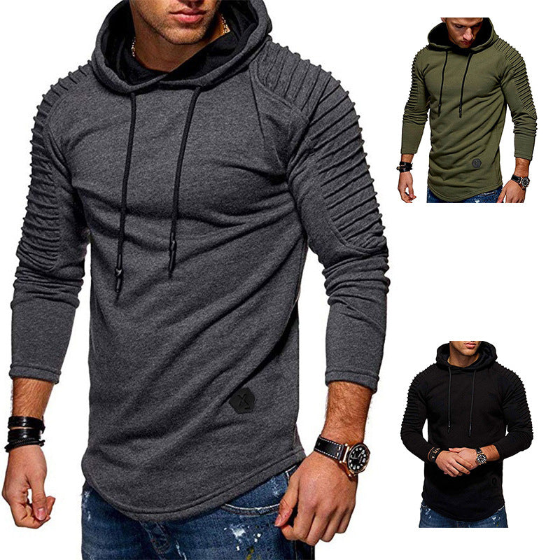 Herren modernes Kapuzenshirt mit strukturierten Ärmeln und trendigem Design R&B