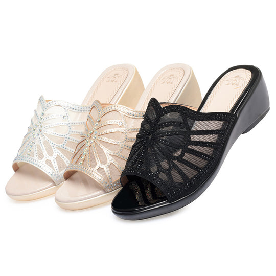 Damen Elegante Sandalen mit modischem Strassdesign und komfortablem Blockabsatz R&B
