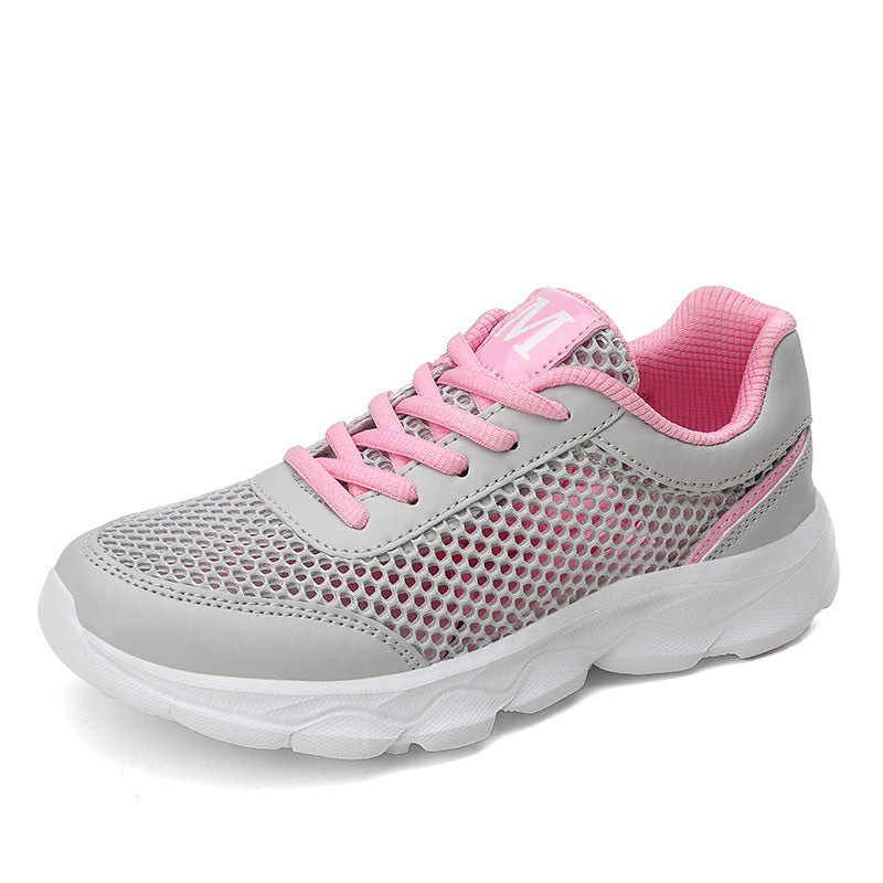 Damen nan leichte Netz-Sneaker mit belüftetem Obermaterial und stoßdämpfender Wellenlaufsohle R&B