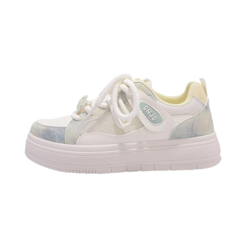 Damen Sportliche Plateau Sneakers mit atmungsaktiver Mesh-Oberfläche und modischen Details R&B