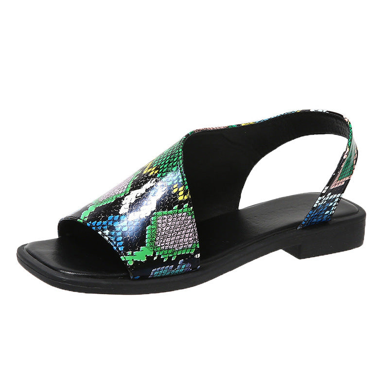 Damen Offene Zehentrenner-Sandalen mit modischem Design und atmungsaktiver Obermaterialstruktur R&B