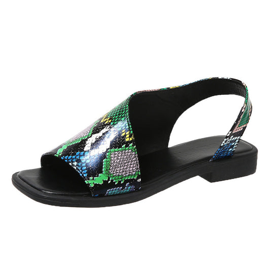 Damen Offene Zehentrenner-Sandalen mit modischem Design und atmungsaktiver Obermaterialstruktur R&B