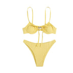 Damen Triangel-Bikini mit verstellbaren Trägern und hochwertigem Rippmaterial R&B