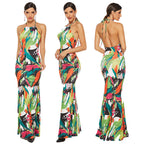 Damen Maxikleid mit aufregendem Farbdesign R&B