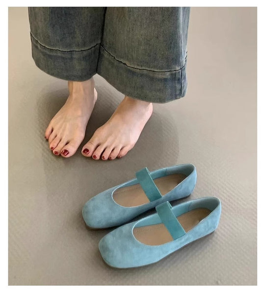 Damen Ballerinas mit komfortablem Riemen und weichem Obermaterial R&B