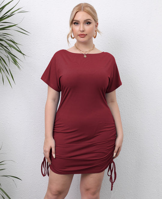 Damen figurbetontes Minikleid mit verstellbaren Seiten R&B