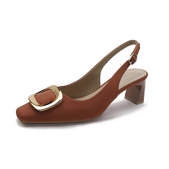 Damen Slingback-Pumps mit modischem Schmuckdetail und komfortablem Blockabsatz R&B