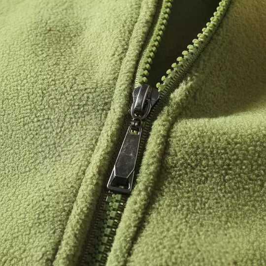 Herren Fleecejacke mit hohem Kragen und durchgehendem Reißverschluss R&B