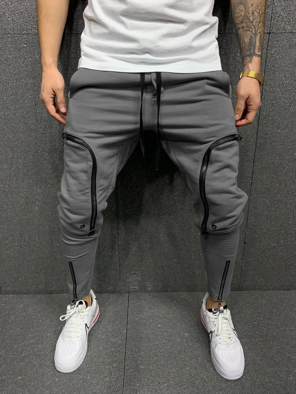 Herren modische Jogginghose mit einzigartigen Reißverschlussdetails