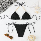 Damen Geflochtener Bikinis mit charmanten Details R&B