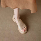 Damen modische Sandalen mit ergonomischem Fußbett und rutschfester Sohle R&B
