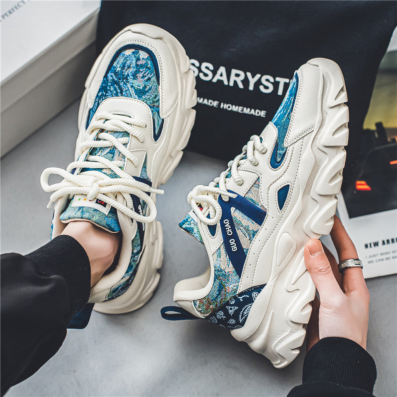 Damen Sportliche Chunky Sneakers mit atmungsaktiver Obermaterialkombination