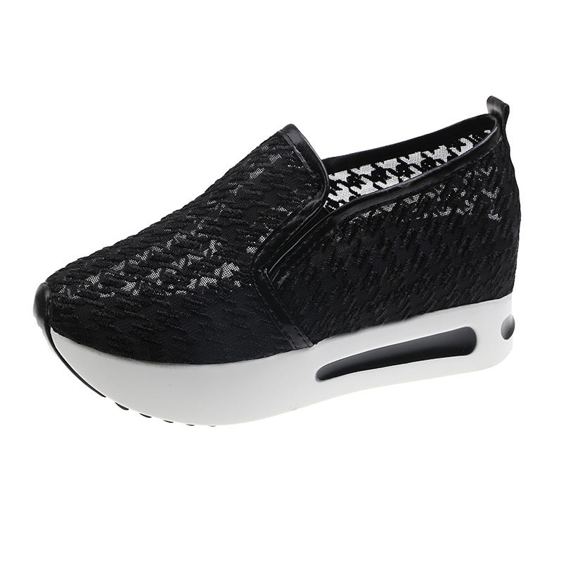 Damen Mode-Sneaker mit innovativem Slip-On Design und hochgezogenem Absatz R&B