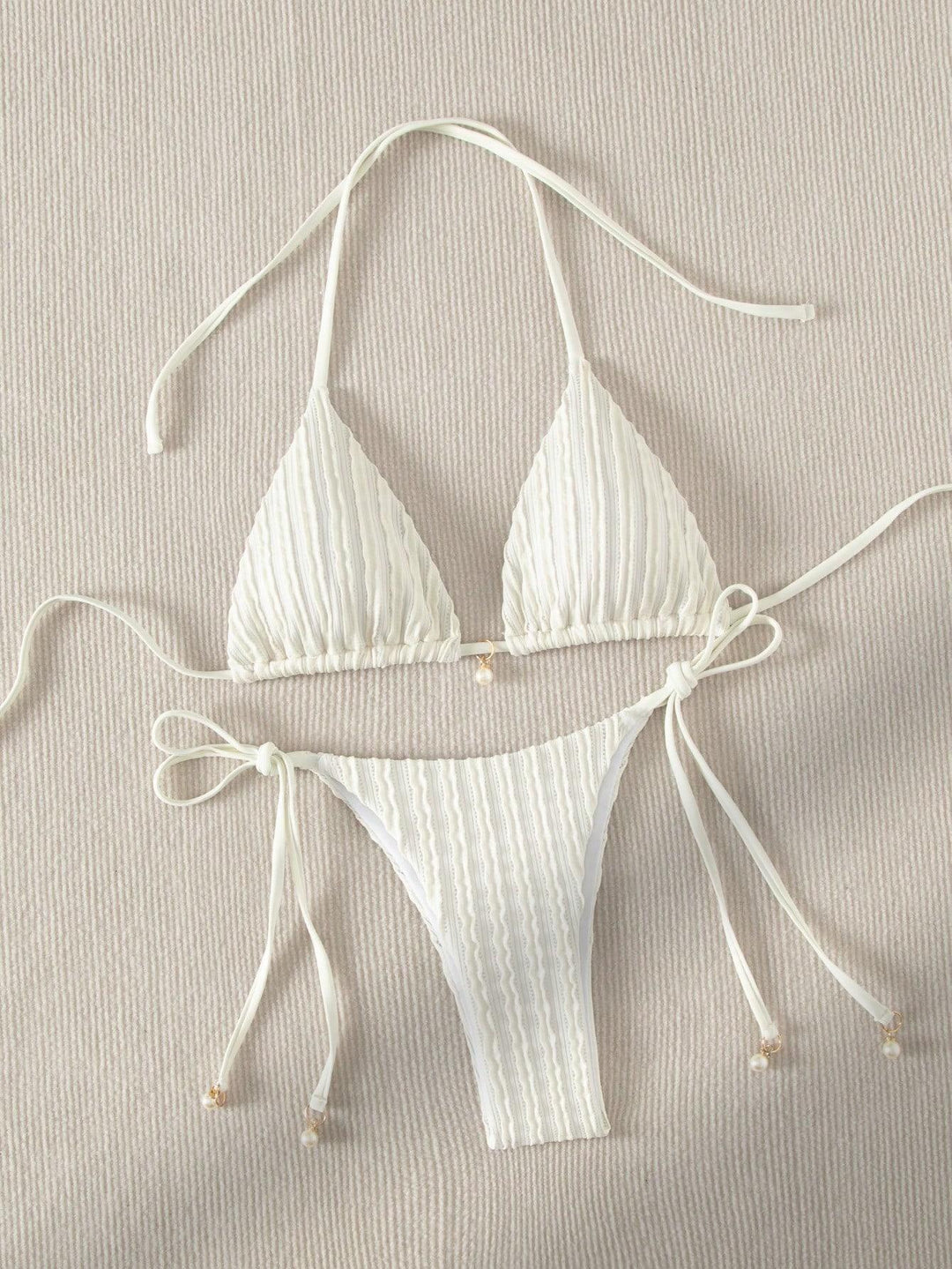 Damen Triangle-Bikini mit strukturiertem Design und verstellbaren Trägern R&B
