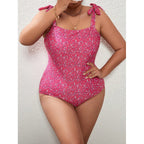 Damen Schwimmanzug mit verstellbaren Schleifen und modischem Muster R&B
