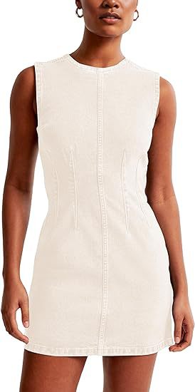 Damen Jeanskleid im modernen Schnitt mit nahtlosen Details R&B