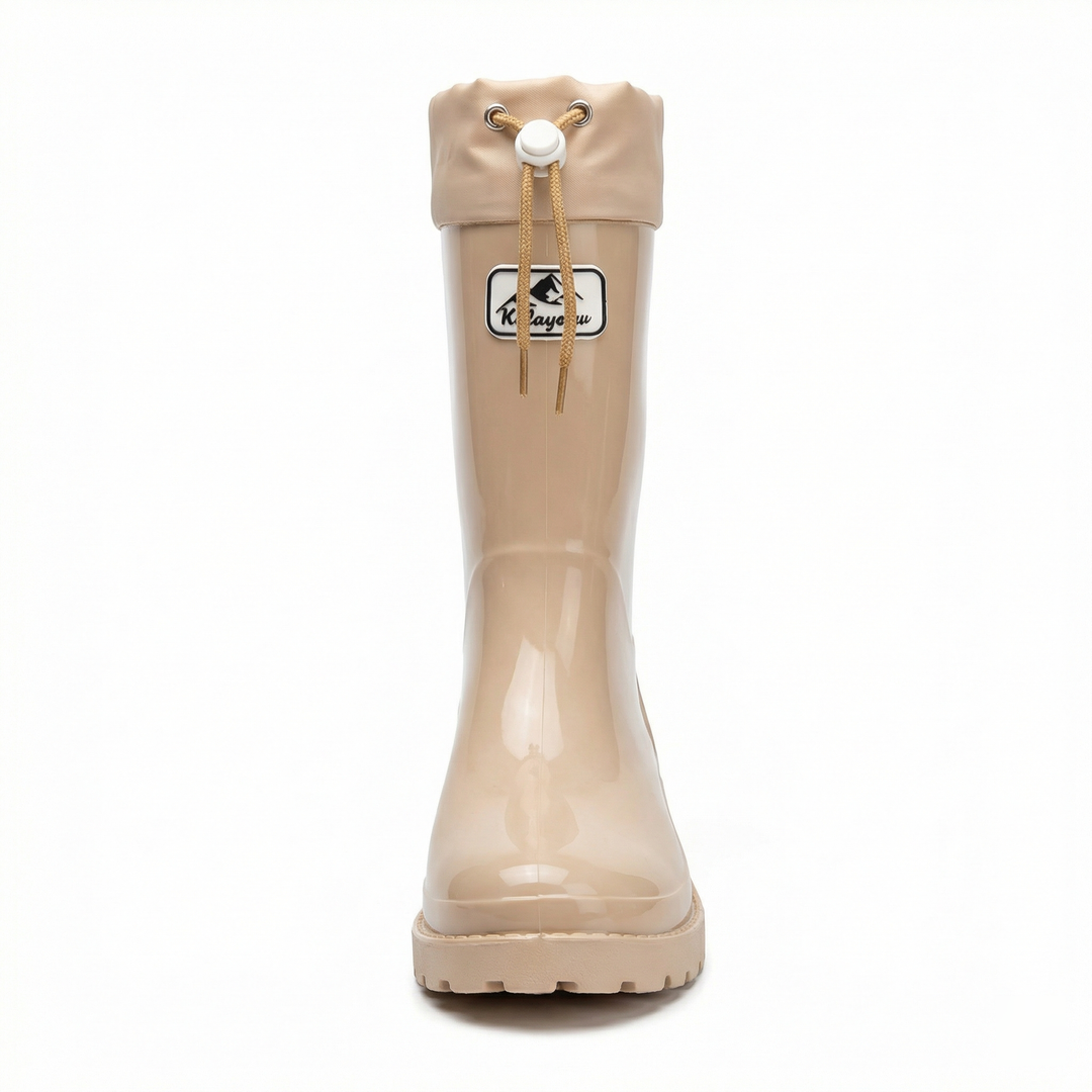Damen Hochwertige und Stylische Gummistiefel mit Verstellbarem Schnürsystem R&B