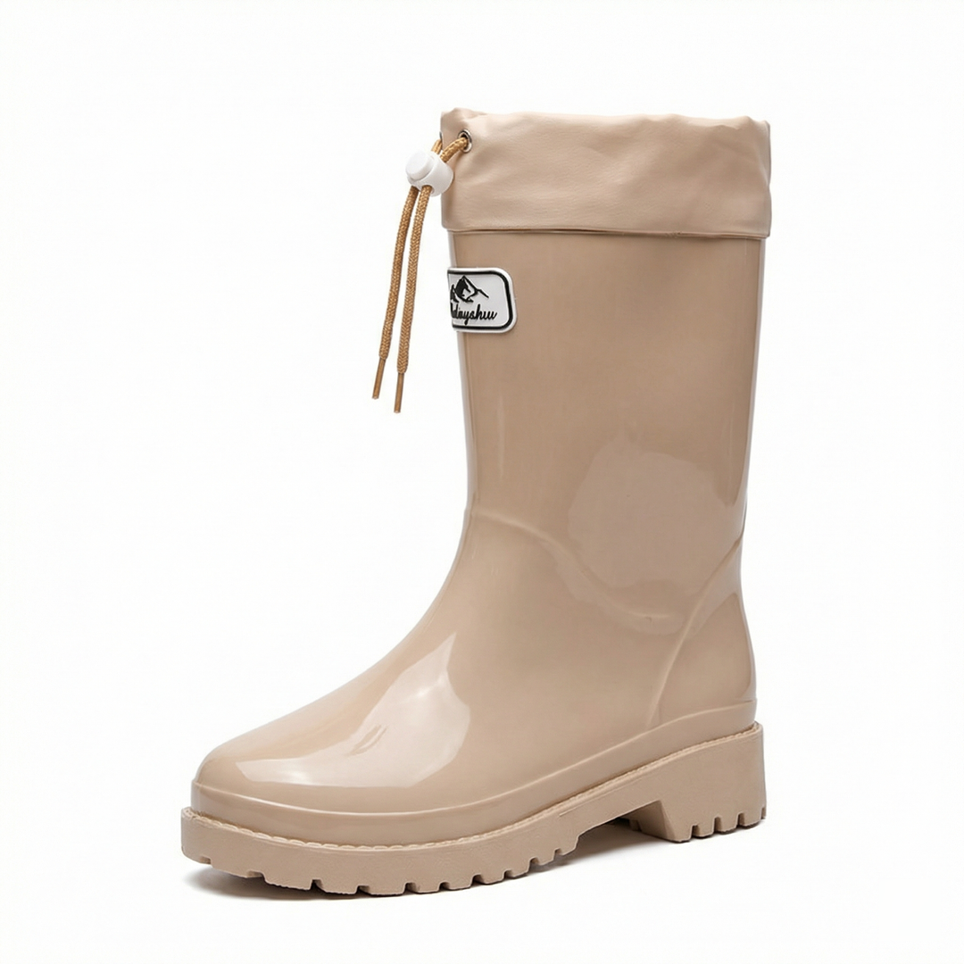 Damen Hochwertige und Stylische Gummistiefel mit Verstellbarem Schnürsystem R&B