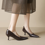 Damen elegante Pumps mit spitzem Zehenbereich und zeitlosem Design