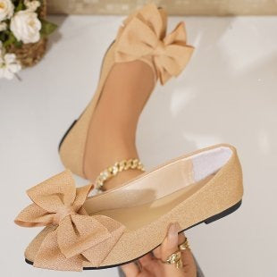 Damen Ballerinas mit großem Schleifendetail R&B