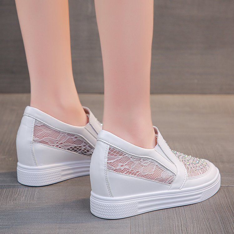 Damen Modische Slip-On Sneakers mit Glitzerapplikationen und elastischem Einstieg R&B