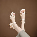 Damen elegante Slingback Sandalen mit modischem Absatz R&B