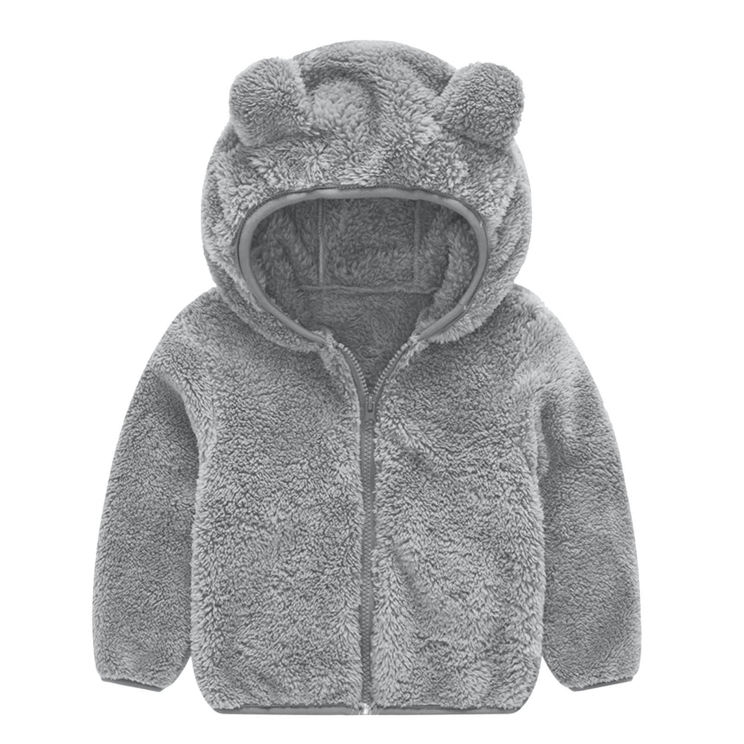 Damen Fleecejacke mit niedlichem Bärenohren-Design R&B