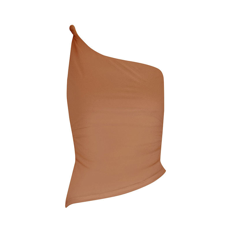 Damen asymmetrisches Top mit elegantem Ein-Schulter-Schnitt und figurformendem Design R&B
