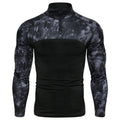 Herren Funktionspullover mit Teilreißverschluss und modernem Camouflage-Design R&B