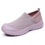 Damen Slip-On Freizeitschuhe mit elastischem Strickoberteil und rutschfester Sohle R&B