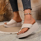 Damen Wedge-Sandaletten mit elegantem Riemendesign und komfortablem Fußbett R&B