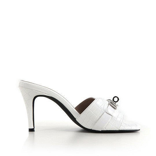 Damen Elegante Absatzpantoletten mit schickem Kettendetail R&B