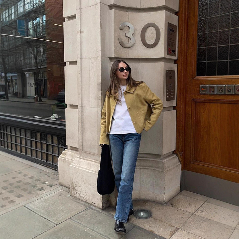 Damen Kunstlederjacke im zeitlosen Design mit eleganten Details R&B