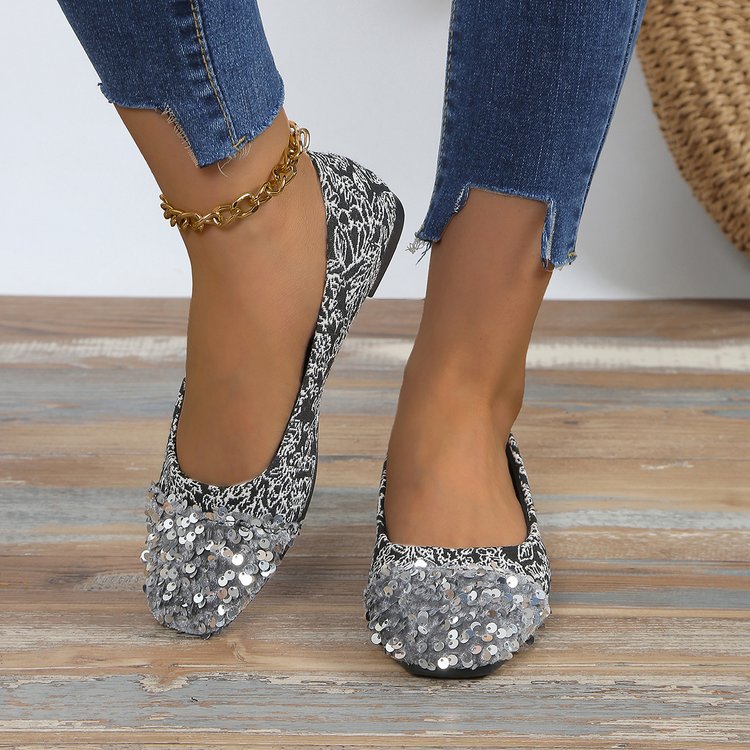 Damen Glitzernde Ballerinas R&B