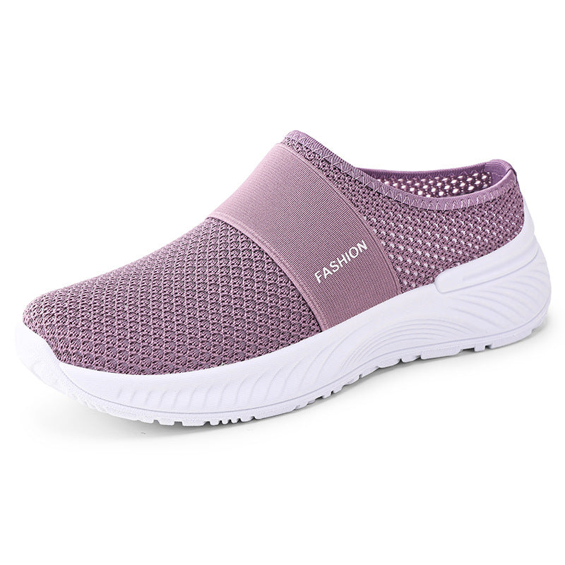 Damen Modische und bequeme Slip-On Sneakers mit atmungsaktiver Obermaterialstruktur R&B