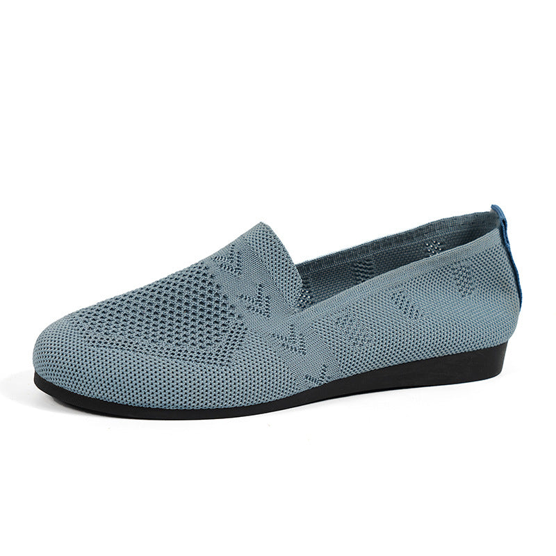 Damen Atmungsaktive Slip-On Sneakers mit flexiblem Strickdesign R&B