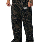 Herren nan weite Camouflage-Jogginghose mit elastischem Komfortbund und Oberschenkel-Logo R&B