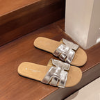 Damen Trendige Slide-Sandalen mit modischem Riemendetail EB
