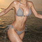 Damen Bikini-Set mit modischem Triangel-Design und verstellbaren Trägern R&B