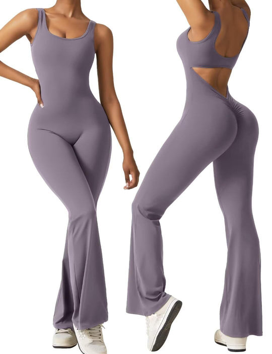 Damen Sportlicher Jumpsuit mit angeschnittenem Schnitt und trendy Cut-Outs R&B