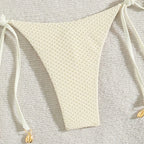 Damen Triangel-Bikini mit verstellbaren BindR&Bändern und strukturierter Oberfläche R&B
