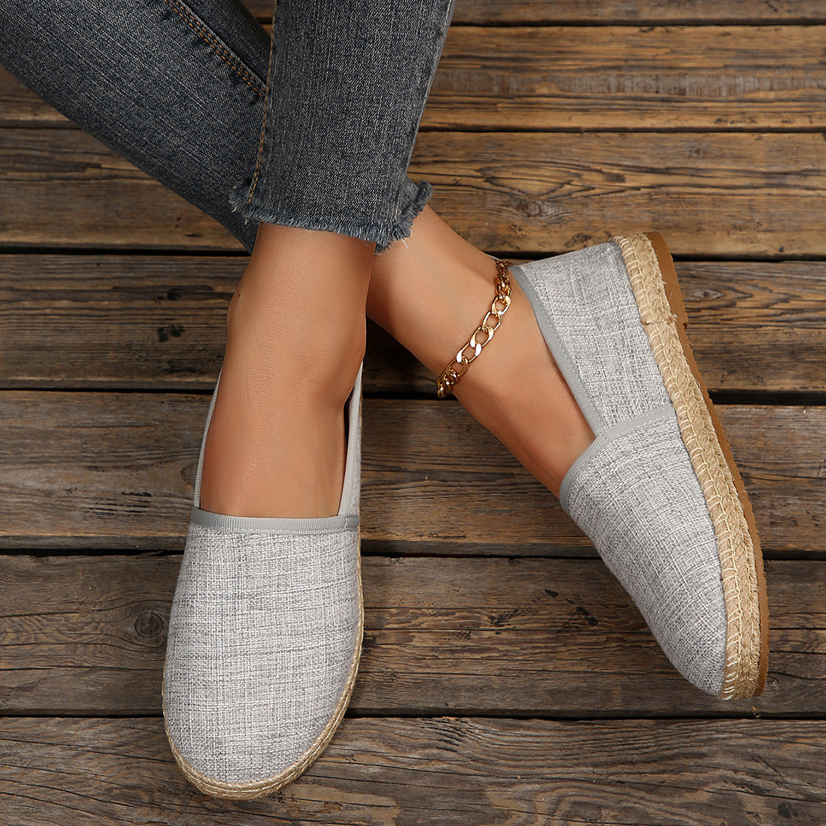 Damen Espadrilles mit rutschfester Sohle und anatomischem Fußbett R&B