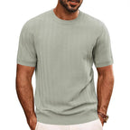 Herren strukturiertes Rundhals T-Shirt