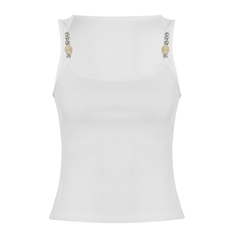Damen Trägershirt mit asymmetrischem Schnitt und trendigem Design R&B