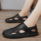 Damen Bequeme Leder Sandalen mit atmungsaktivem Design R&B